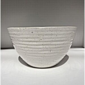 Speckled‎ Stoneware Ramen Pasta Serving Bowl Ribbed Ceramic